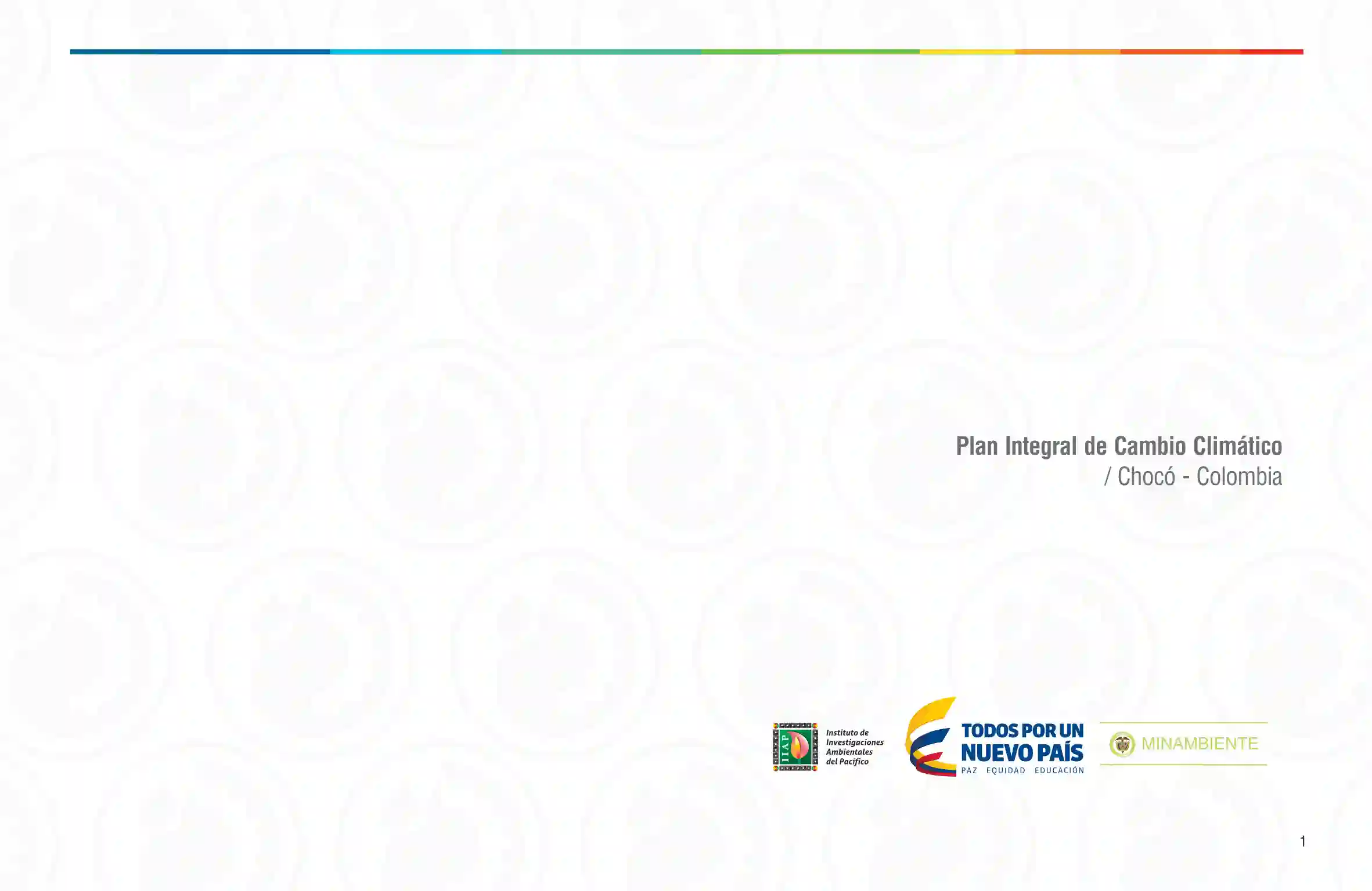 Portada Plan integral de cambio climático